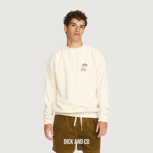 RVLT Regular Crewneck sweater in de kleur beige (offwhite-melange)