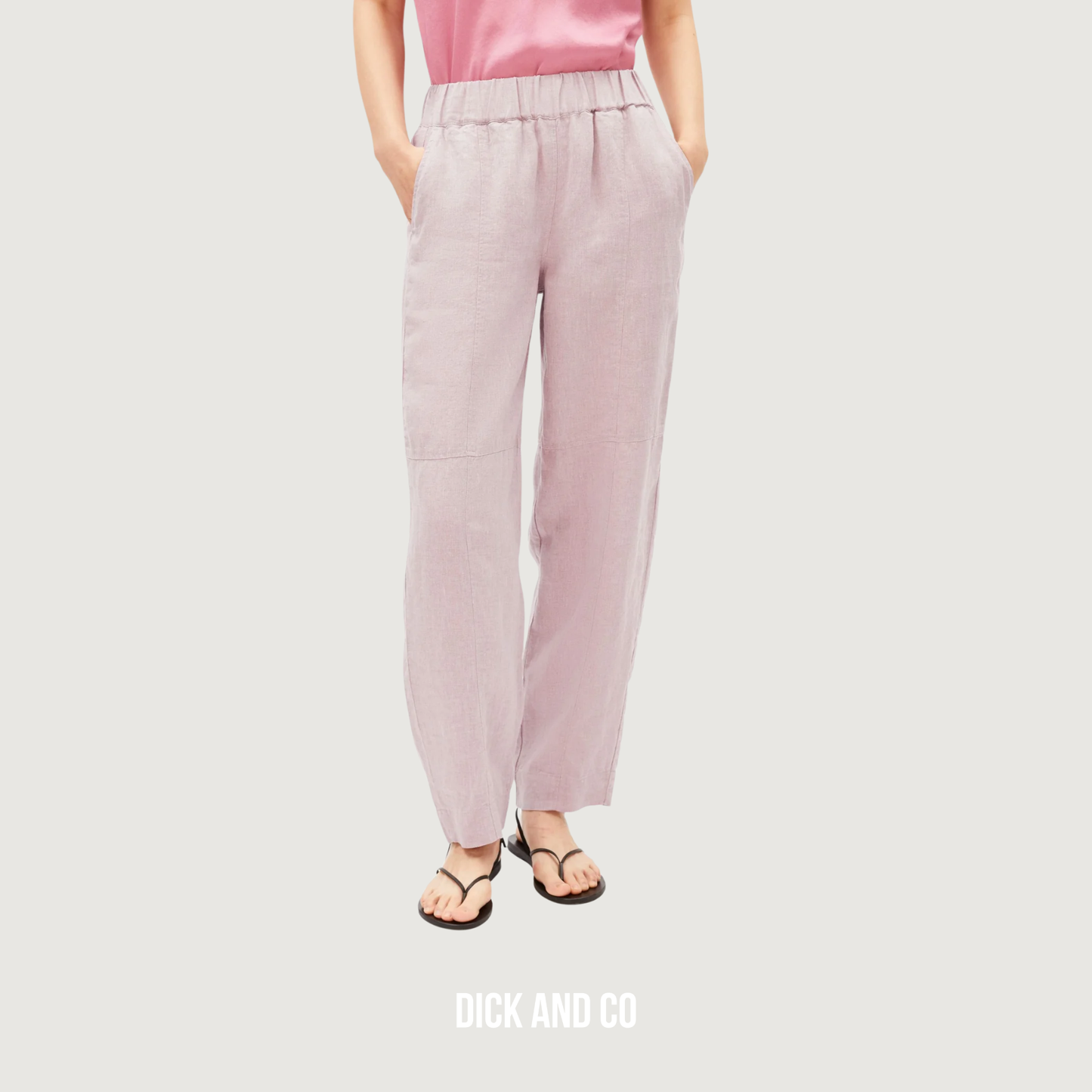 ARMED ANGELS Linnen Pull-On Barrel broek in de kleur roze (pink mist)