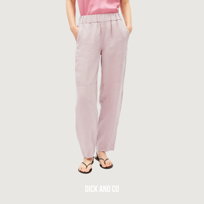 ARMED ANGELS Linnen Pull-On Barrel broek in de kleur roze (pink mist)