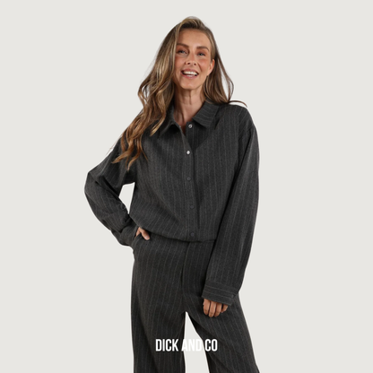 Newport Blouse Stripe Strass (Nkf02067)