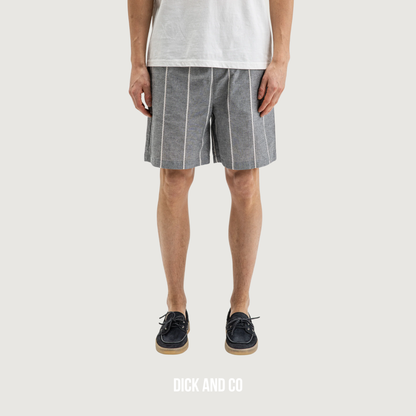 BUTCHER OF BLUE Quinn Linen short in de kleur blauw (alaska blue)