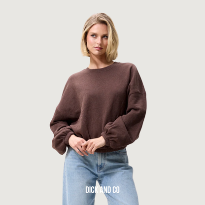 CATWALK JUNKIE Oversized graphic sweater in de kleur bruin (rocky road)