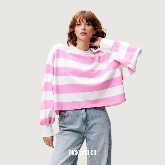 Oversized gestreepte long sleeve