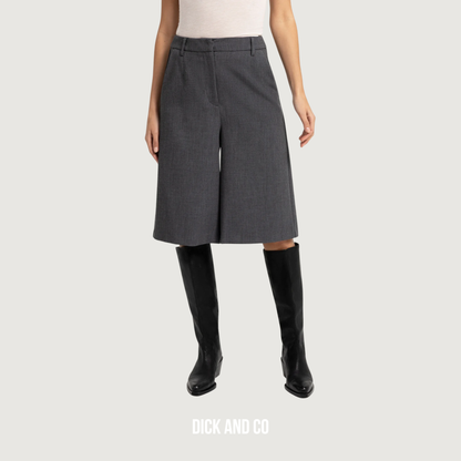 YAYA Lange bermudashort in de kleur grijs (anthracite melange)