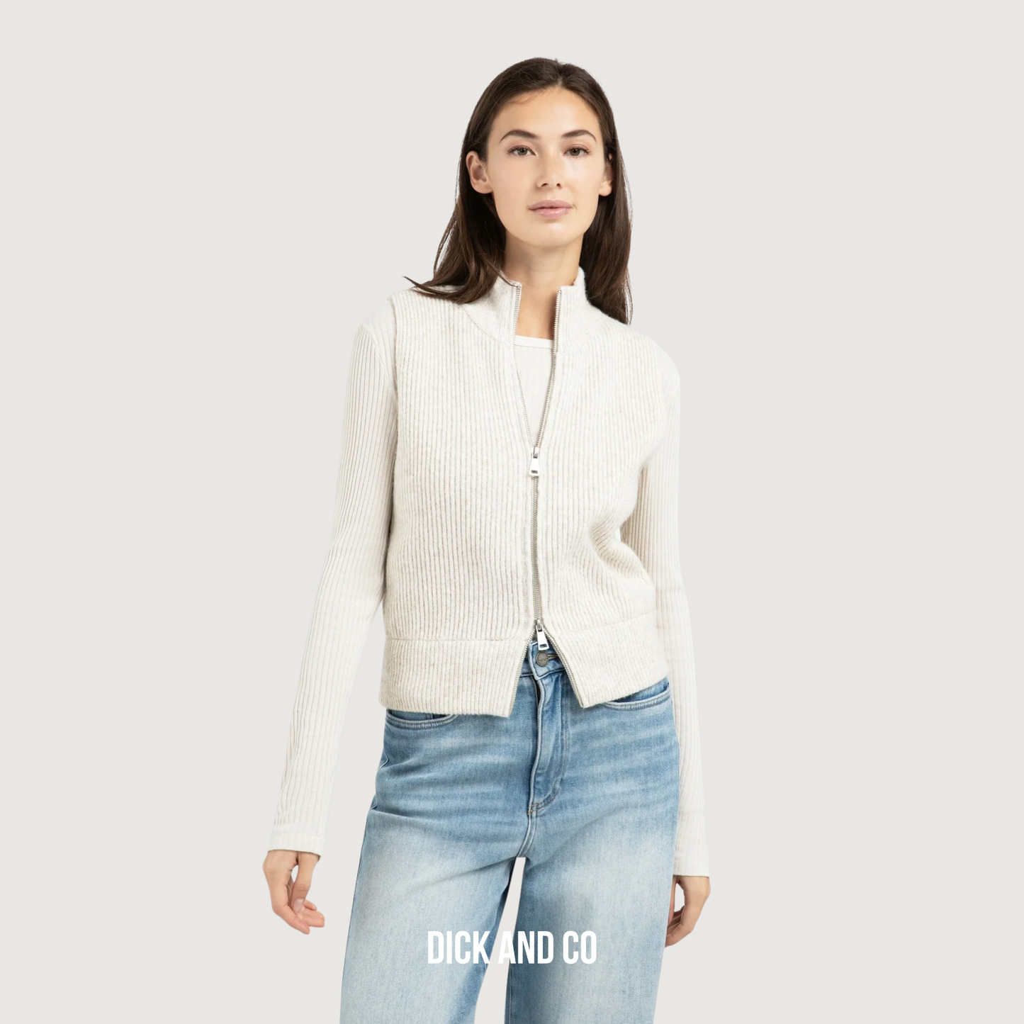 Gebreid mouwloos vest