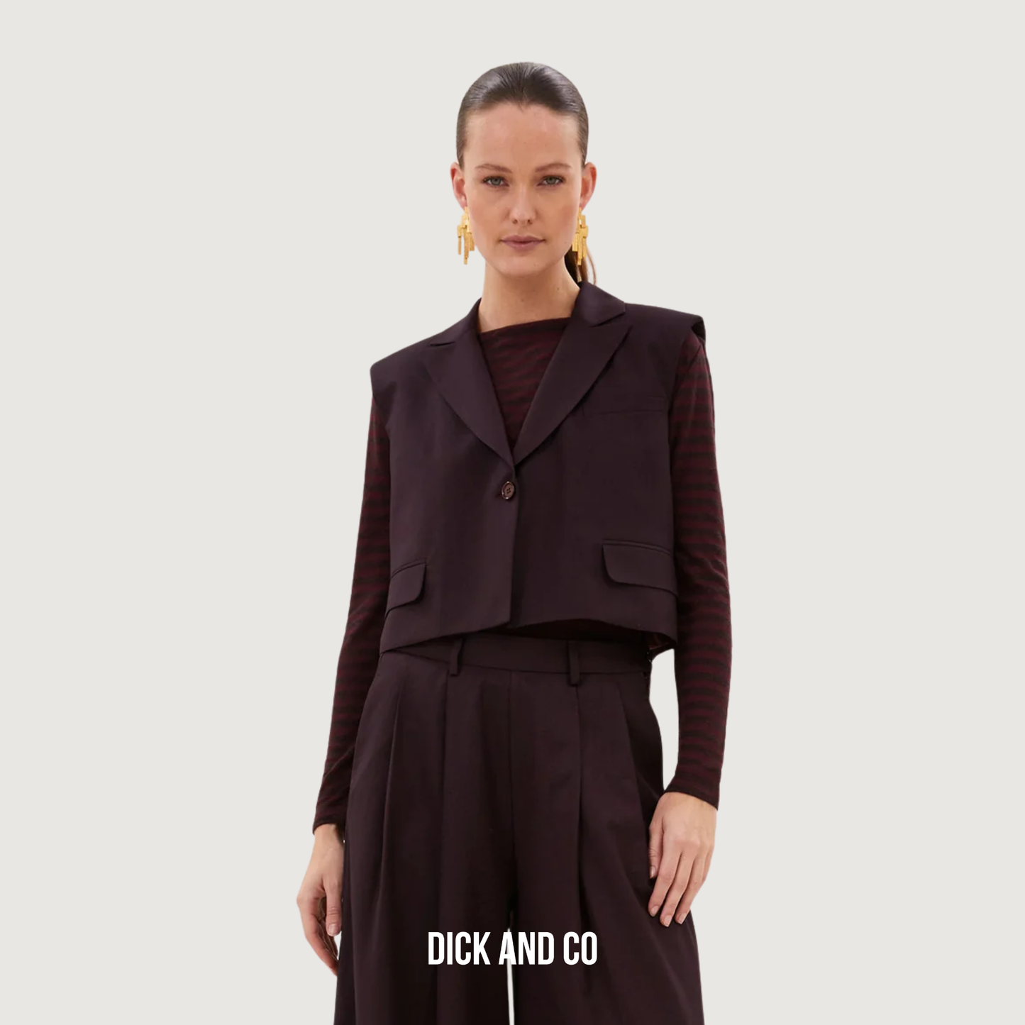 BY-BAR Bobi gilet in de kleur paars (dark wine)