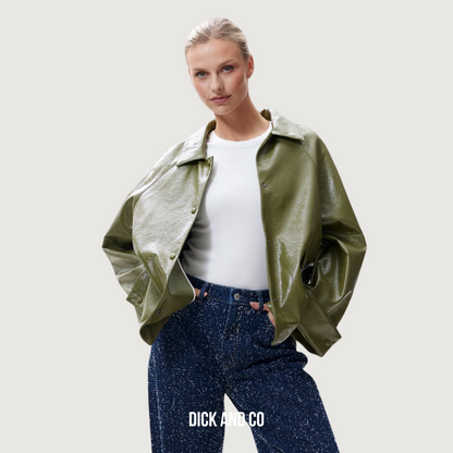 Vegan leather jas (2503022405)