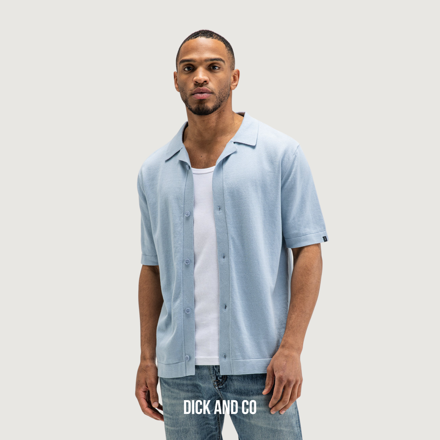 BUTCHER OF BLUE Clifden Knit shirt in de kleur blauw (shark blue)