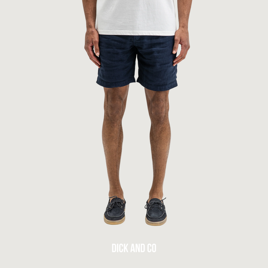 BUTCHER OF BLUE Loner Linen short in de kleur blauw (alaska blue)