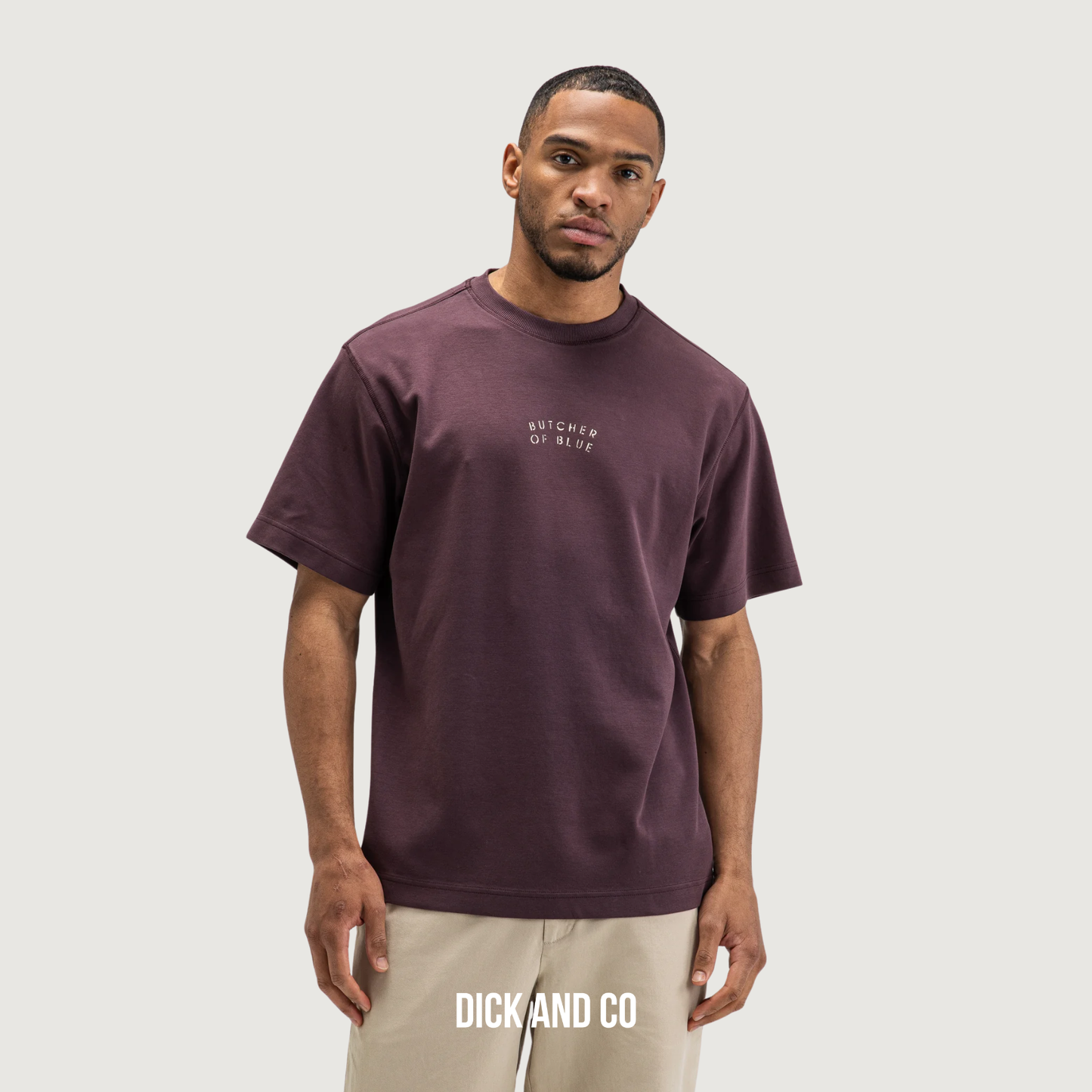 BUTCHER OF BLUE Mercer Layer Loose Tee t-shirt in de kleur paars (pascha purple)