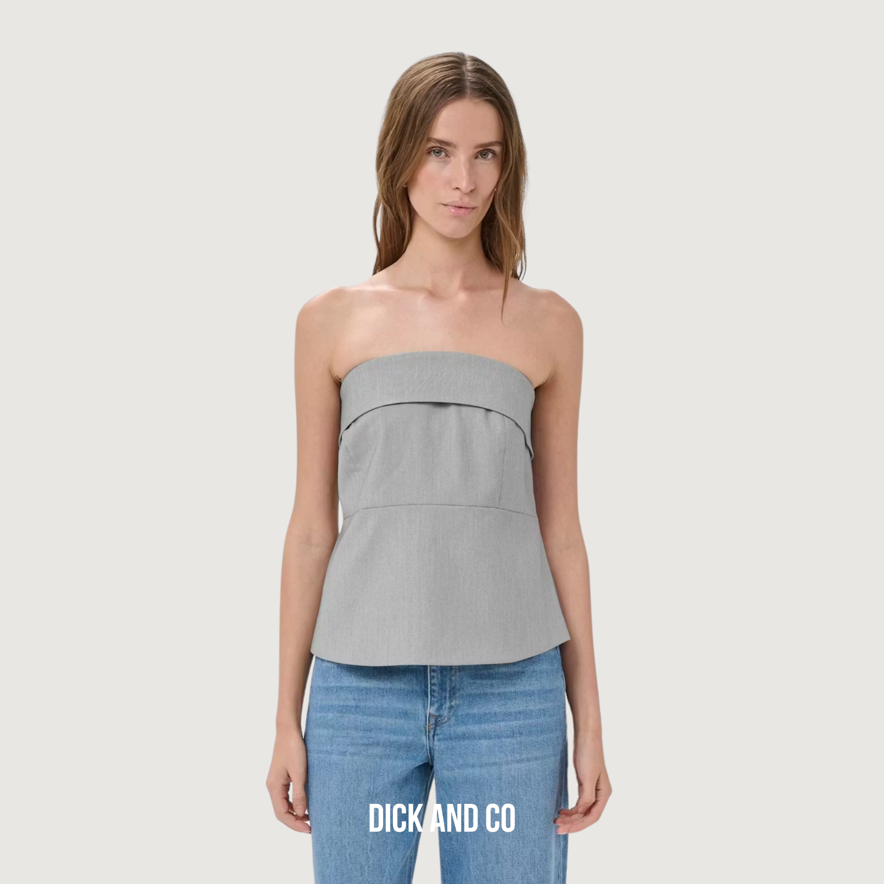 MY ESSENTIAL WARDROBE MWHanna top in de kleur grijs (light grey melange)