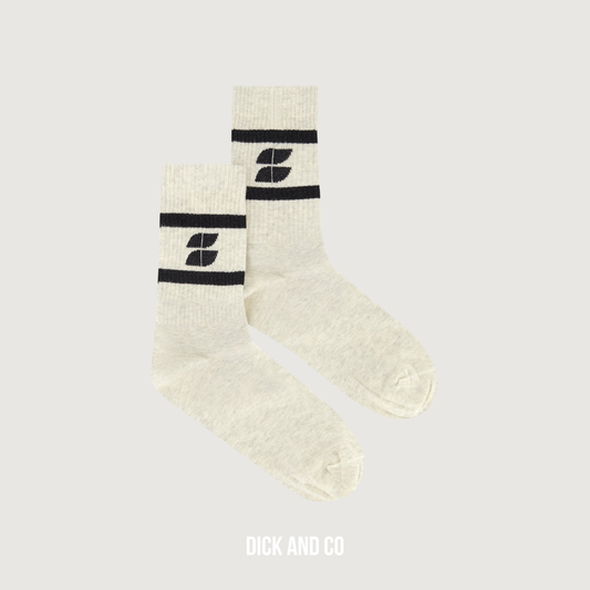 BY-BAR Logo Sparkle Grey Socks sokken in de kleur zwart (black)