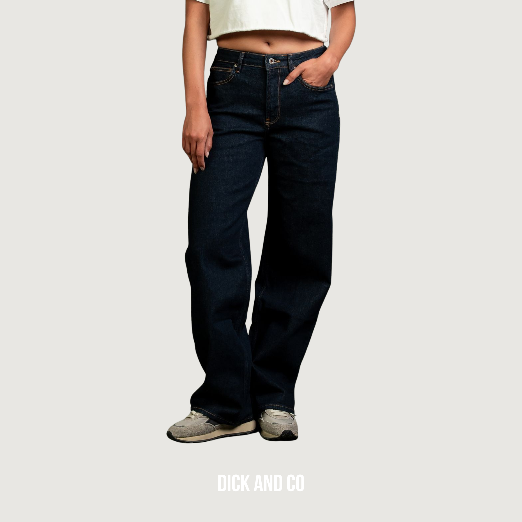 KUYICHI Lucy Loose broek in de kleur blauw (eflow rinse)