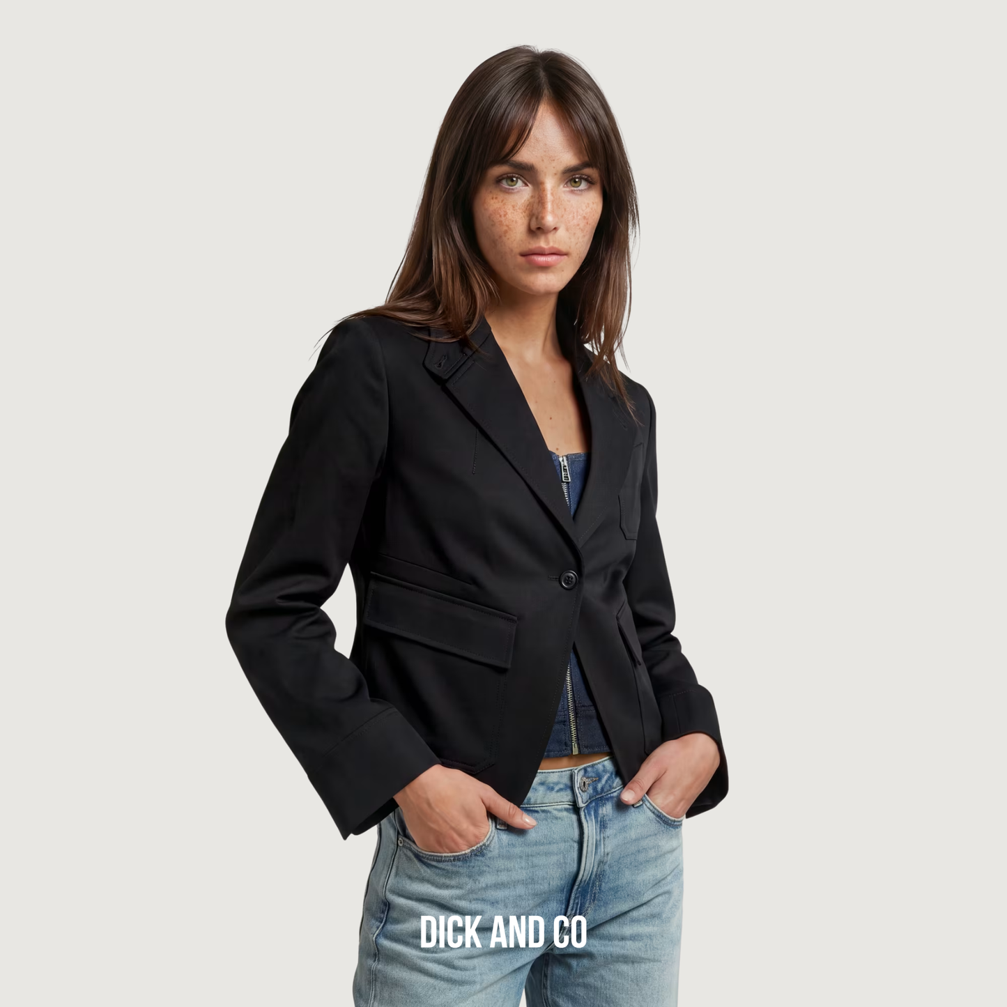 G-STAR Slim Riding blazer in de kleur zwart