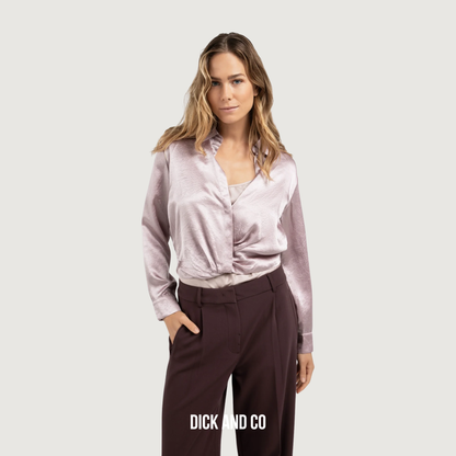 Cropped satijnen blouse (01-201186-511)