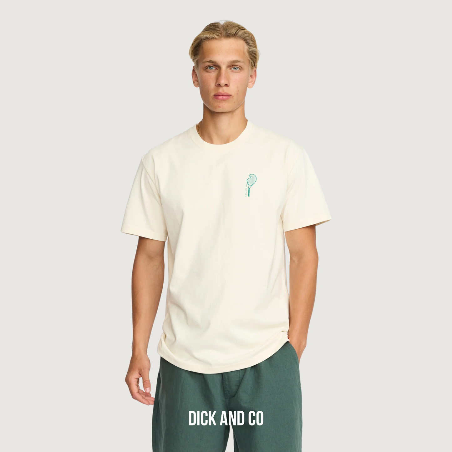 RVLT Printed t-shirt / TEN in de kleur beige (offwhite)