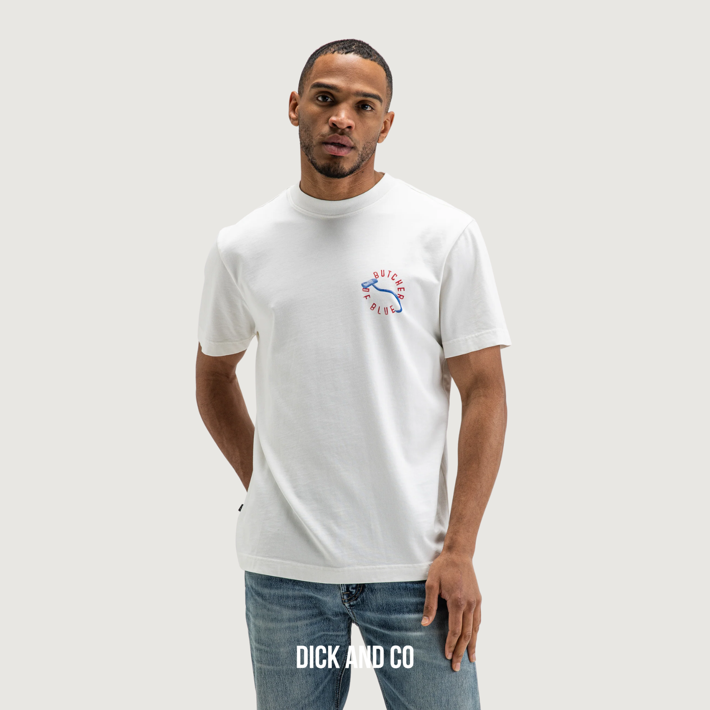 BUTCHER OF BLUE Vintage Hook Loose Tee t-shirt in de kleur wit (titan white)