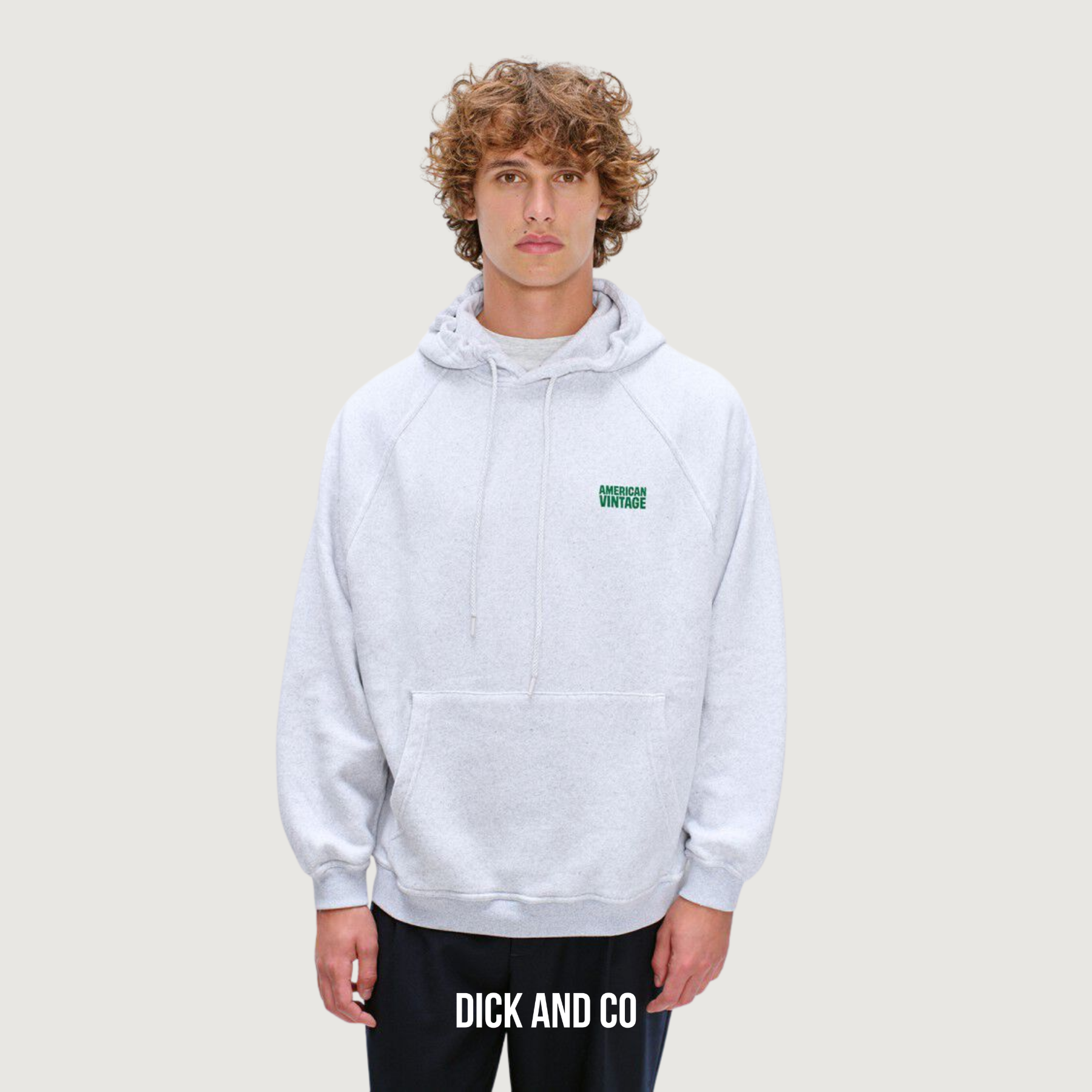 AMERICAN VINTAGE Baptown hoodie herenhoodie in de kleur grijs (grijs gevlekt)