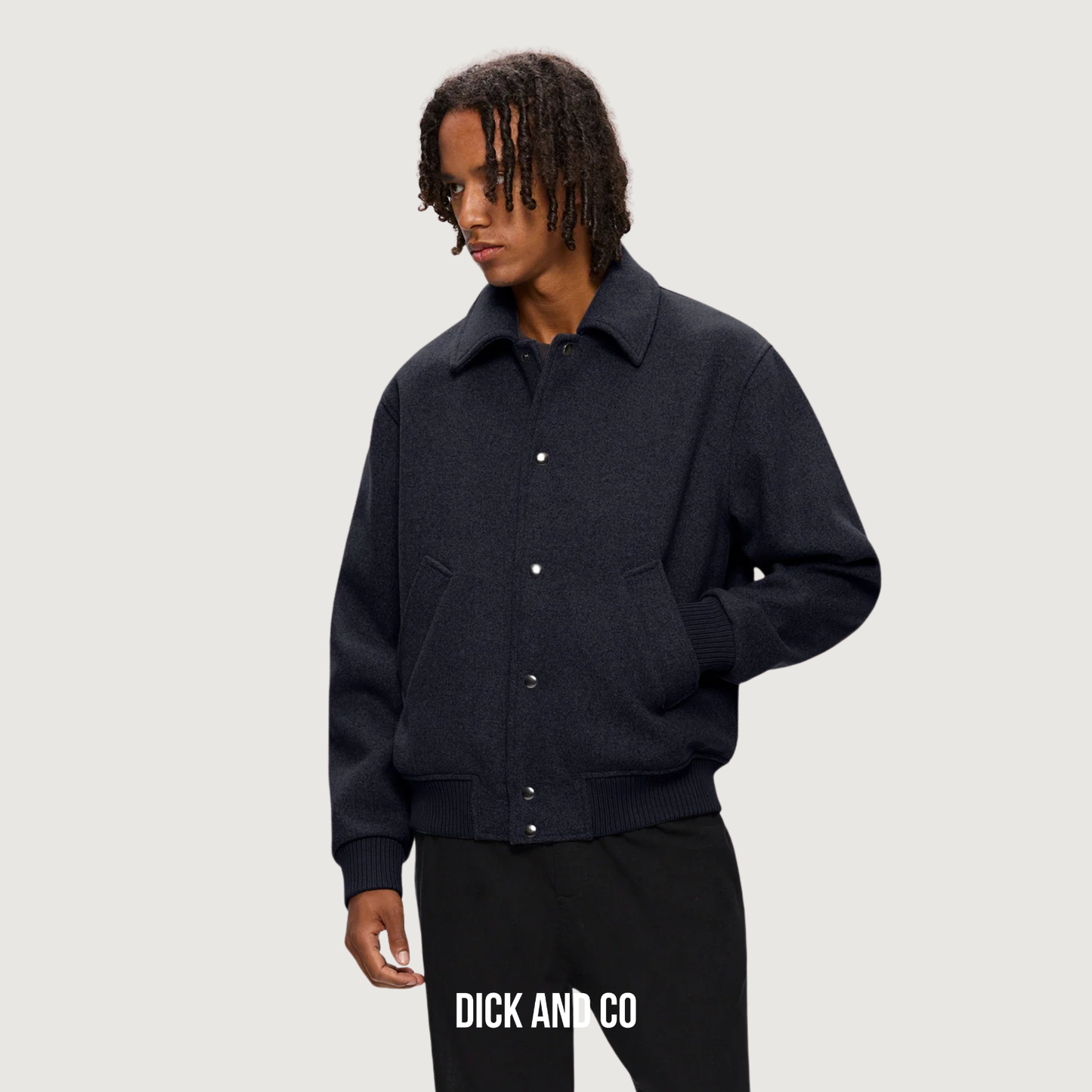 ELVINE Narian jas in de kleur blauw (navy melange)