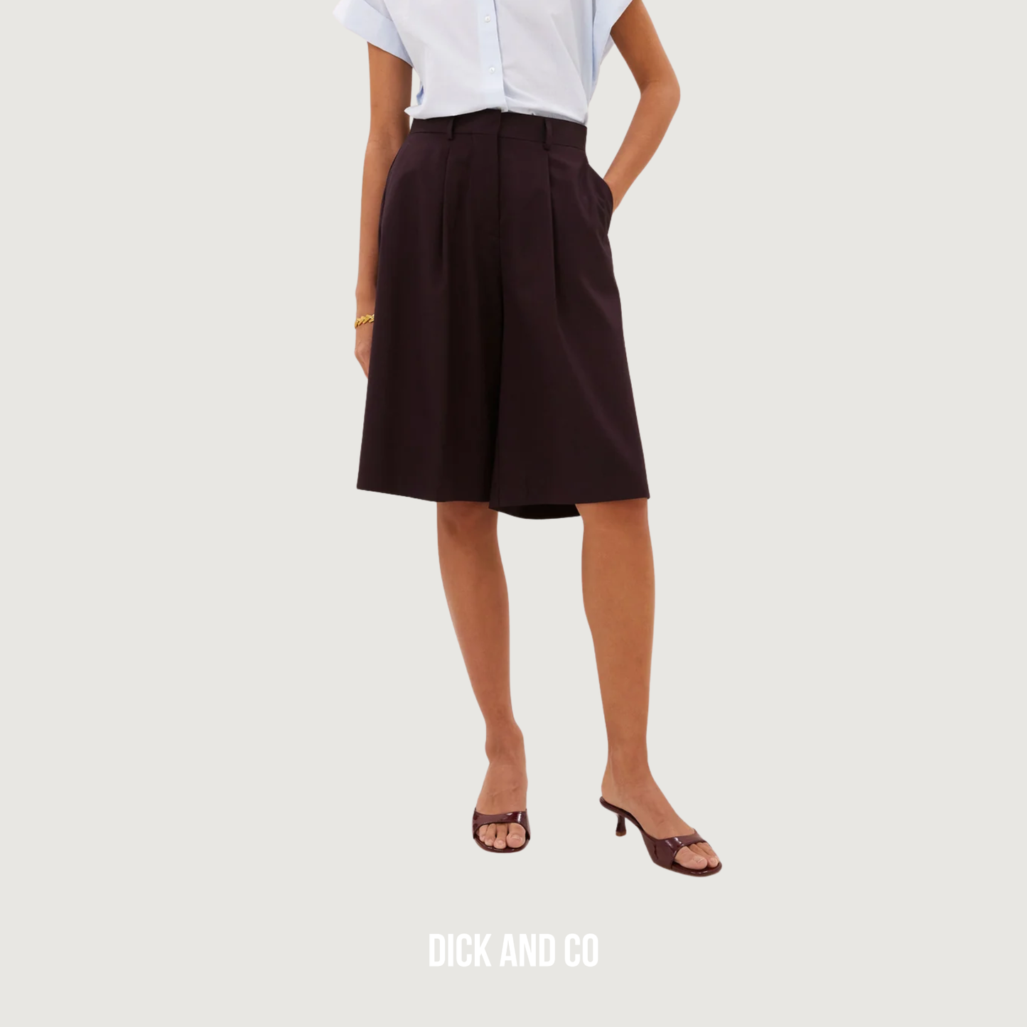 BY-BAR Finn bermuda short bermuda shorts in de kleur rood (dark wine)