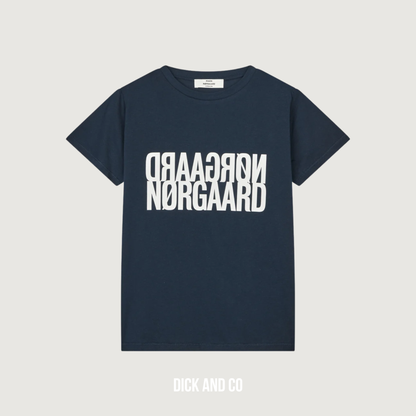 MADS NORGAARD Single Cotton Trenda P Tee t-shirt in de kleur blauw (sky captain)
