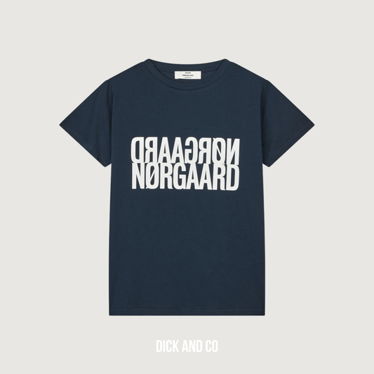 MADS NORGAARD Single Cotton Trenda P Tee t-shirt in de kleur blauw (sky captain)