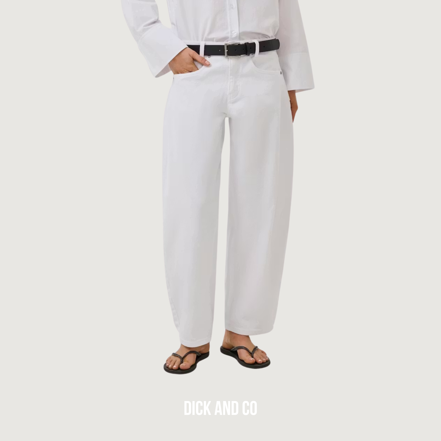 MY ESSENTIAL WARDROBE MWHottie Barrel jeans in de kleur wit (bright white)