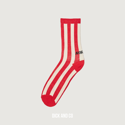 MADS NORGAARD Antonella Sock Single sokken in de kleur rood (high risk red)
