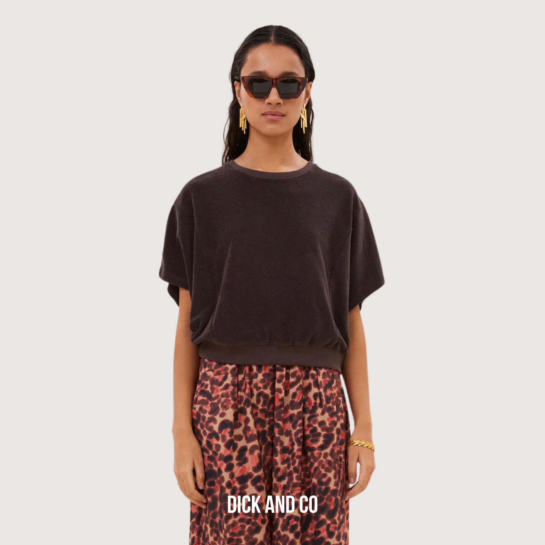 BY-BAR Nuki slub top in de kleur bruin (coffee bean)
