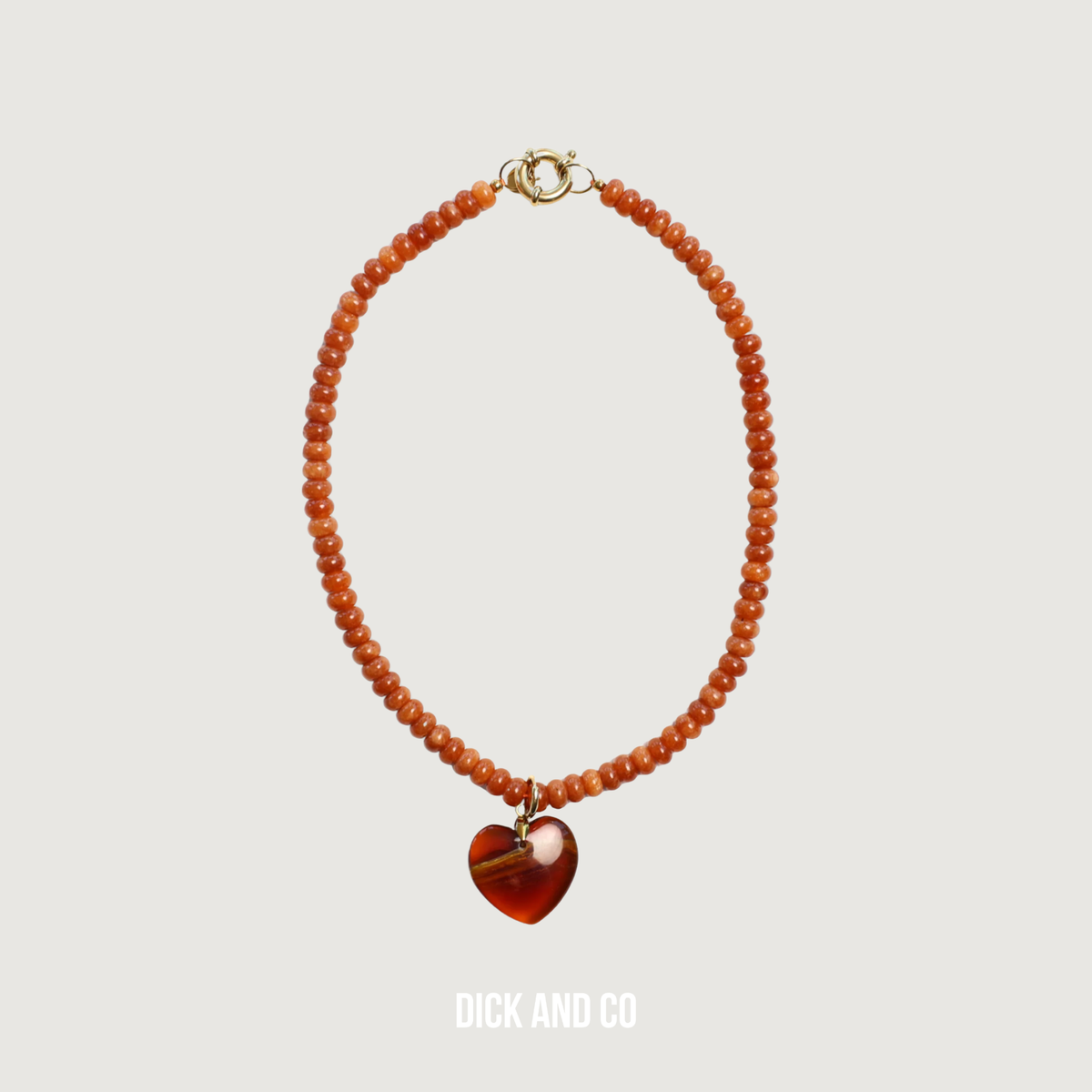 BONNIE STUDIOS Heart Ketting in de kleur bruin (camel)