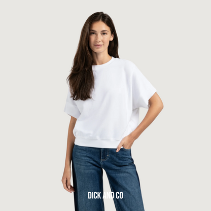 Geribde jersey t-shirt (01-709313-508)