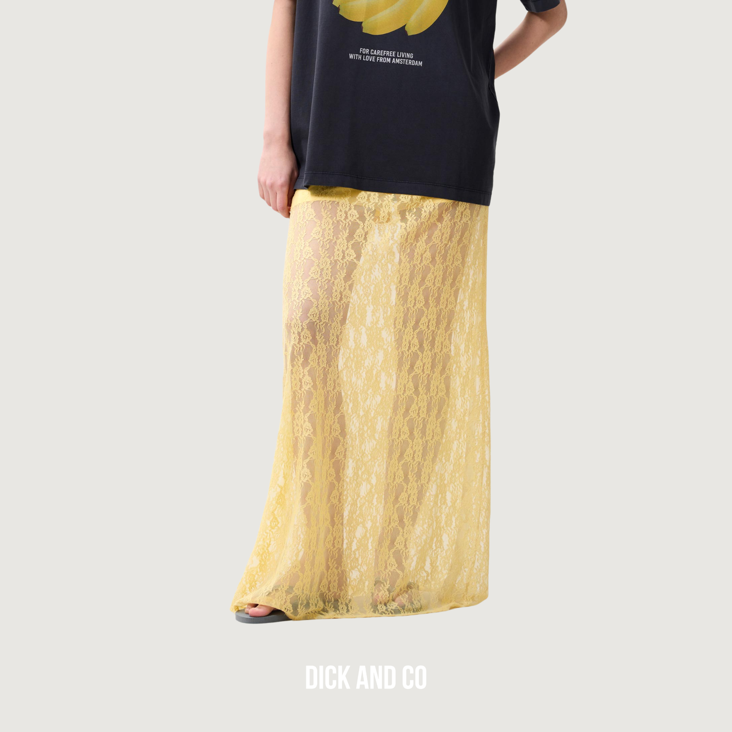 CATWALK JUNKIE Lace skirt rok in de kleur geel (mellow yellow)
