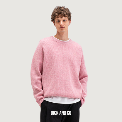 BUTCHER OF BLUE Carter Knit Crew sweater in de kleur roze (flamingo pink)