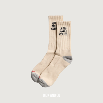 RVLT Jaquard Crew Sock sok in de kleur beige (offwhite)