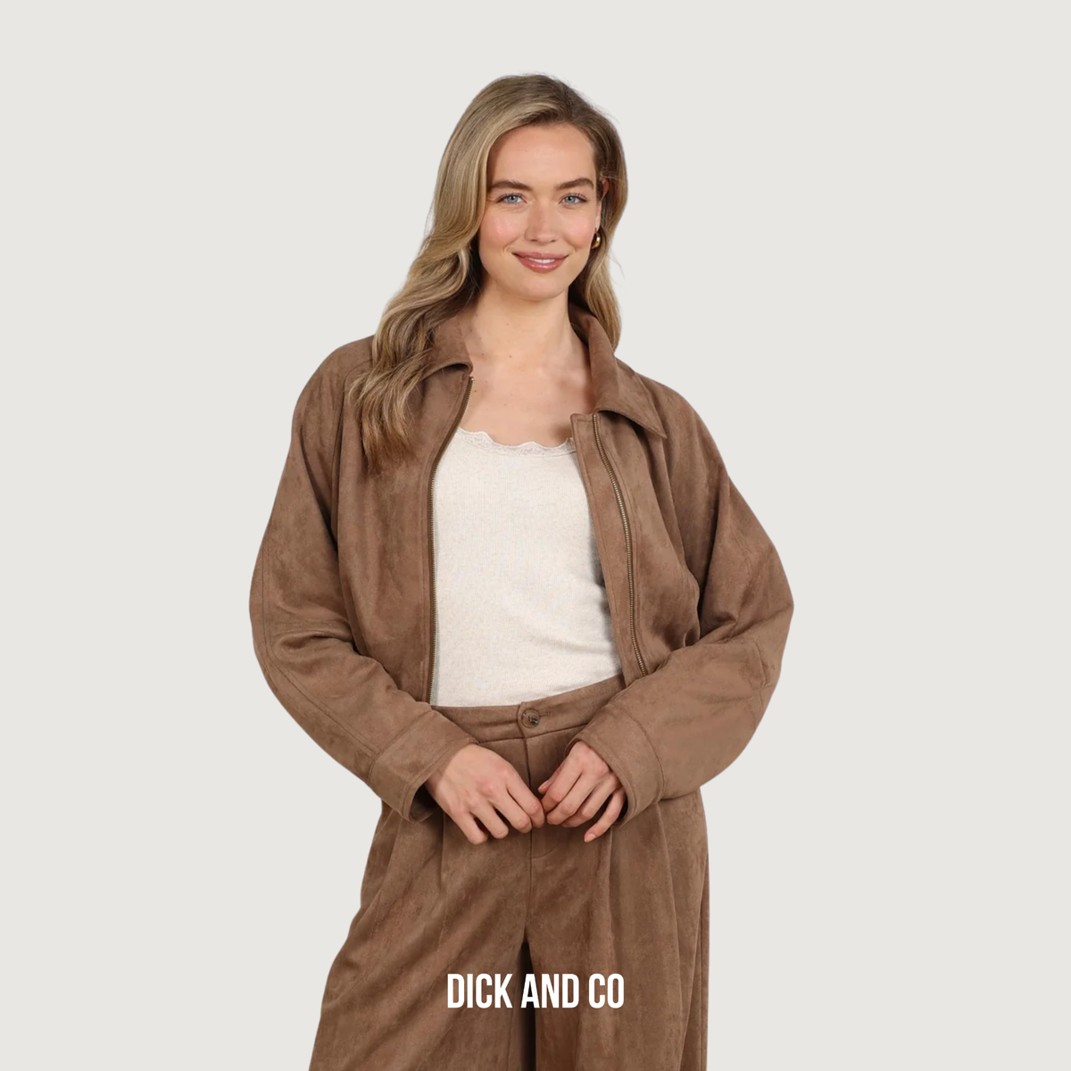 NUKUS Daisey Jacket jas in de kleur bruin (taupe)
