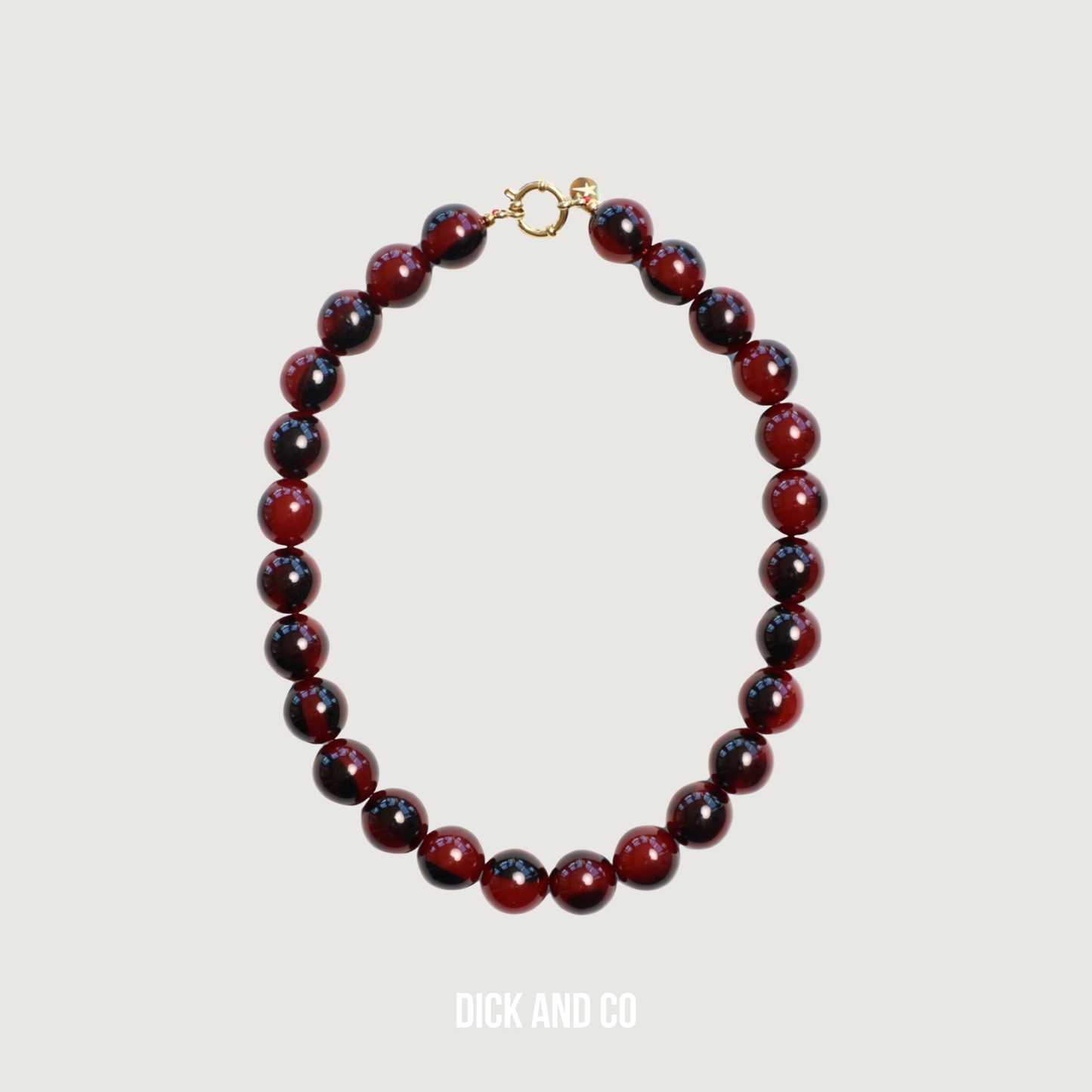 Wilma Burgundy Marble Necklace