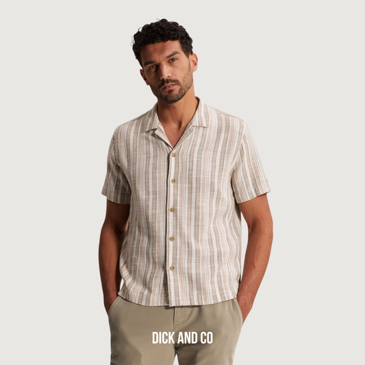Overhemd met korte mouwen en streeppatroon