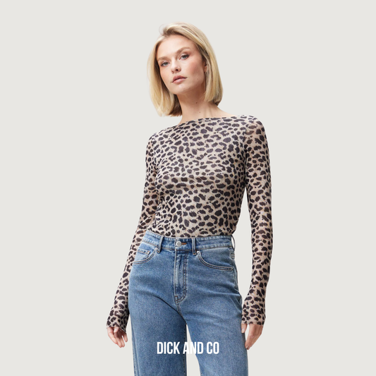 Long sleeve met cheetah print