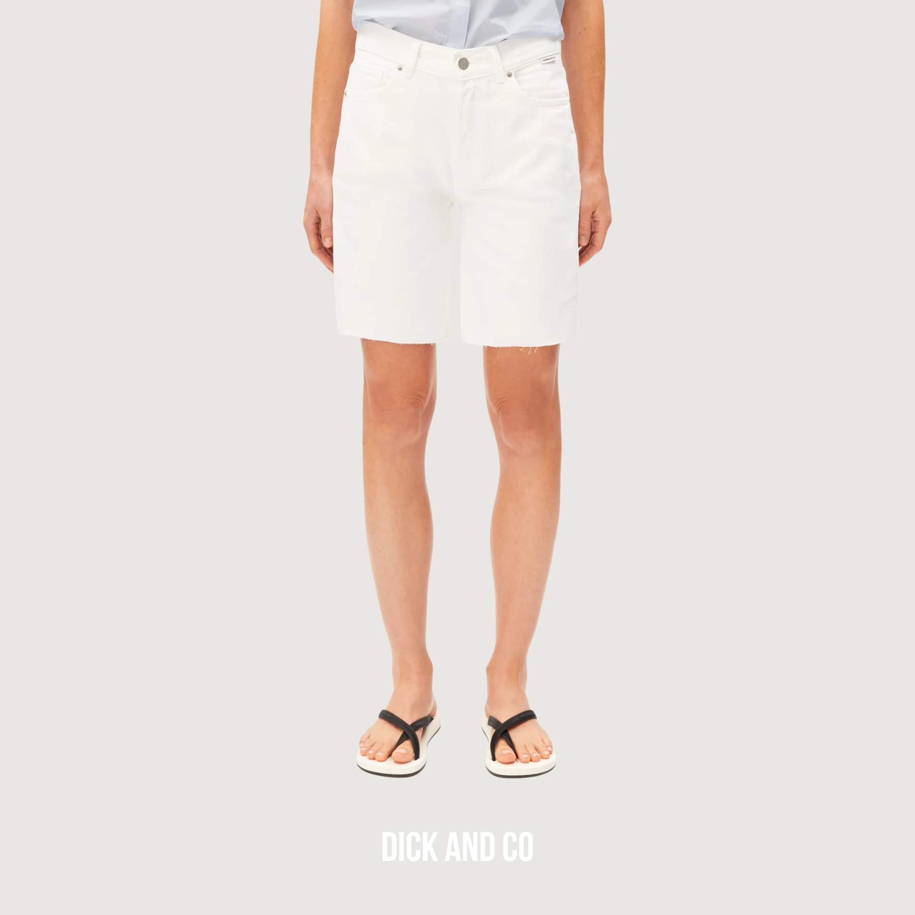 ARMED ANGELS Thalinaa Mid Waist Denim short in de kleur wit (white)