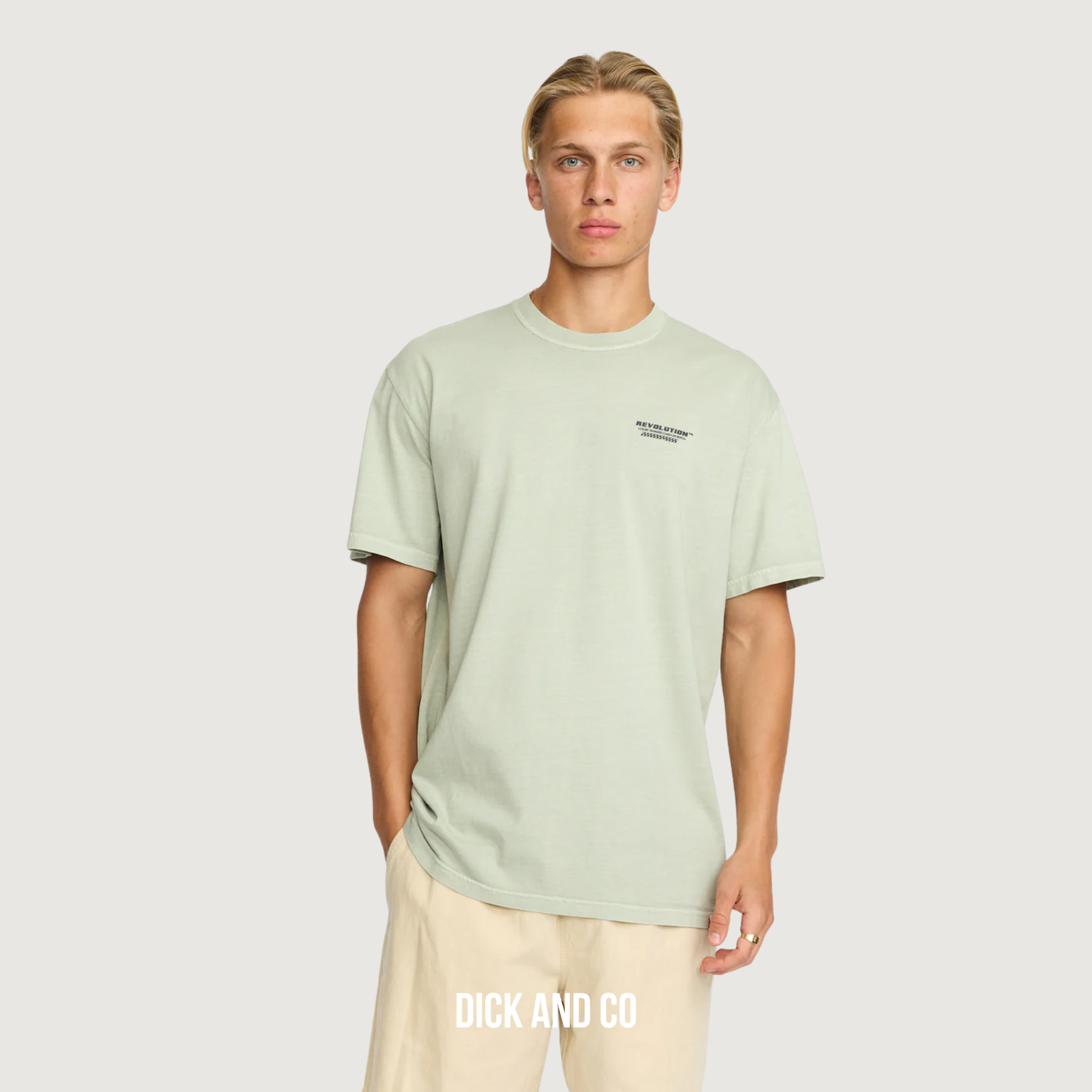 RVLT Printed t-shirt / DIA in de kleur groen (mint)