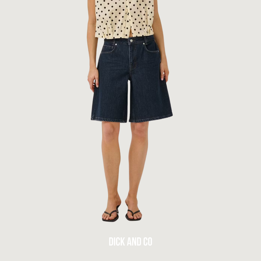 MY ESSENTIAL WARDROBE MWZita Denim short in de kleur blauw (dark blue un-wash)