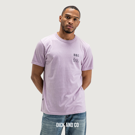 BUTCHER OF BLUE Classic BB Hook Tee t-shirt in de kleur paars (lt. violet purple)