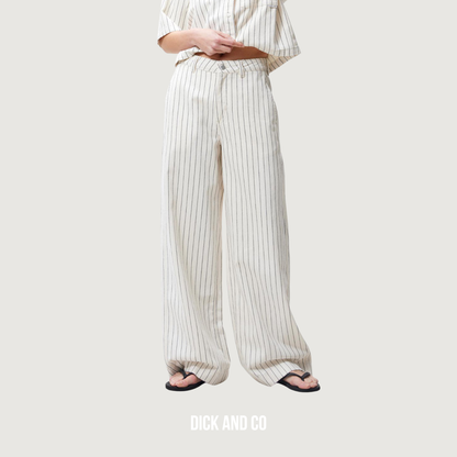 Wide Leg Striped Jeans