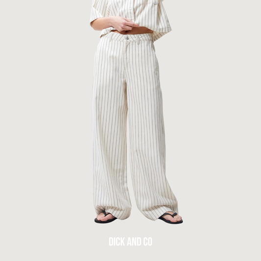 Wide Leg Striped Jeans