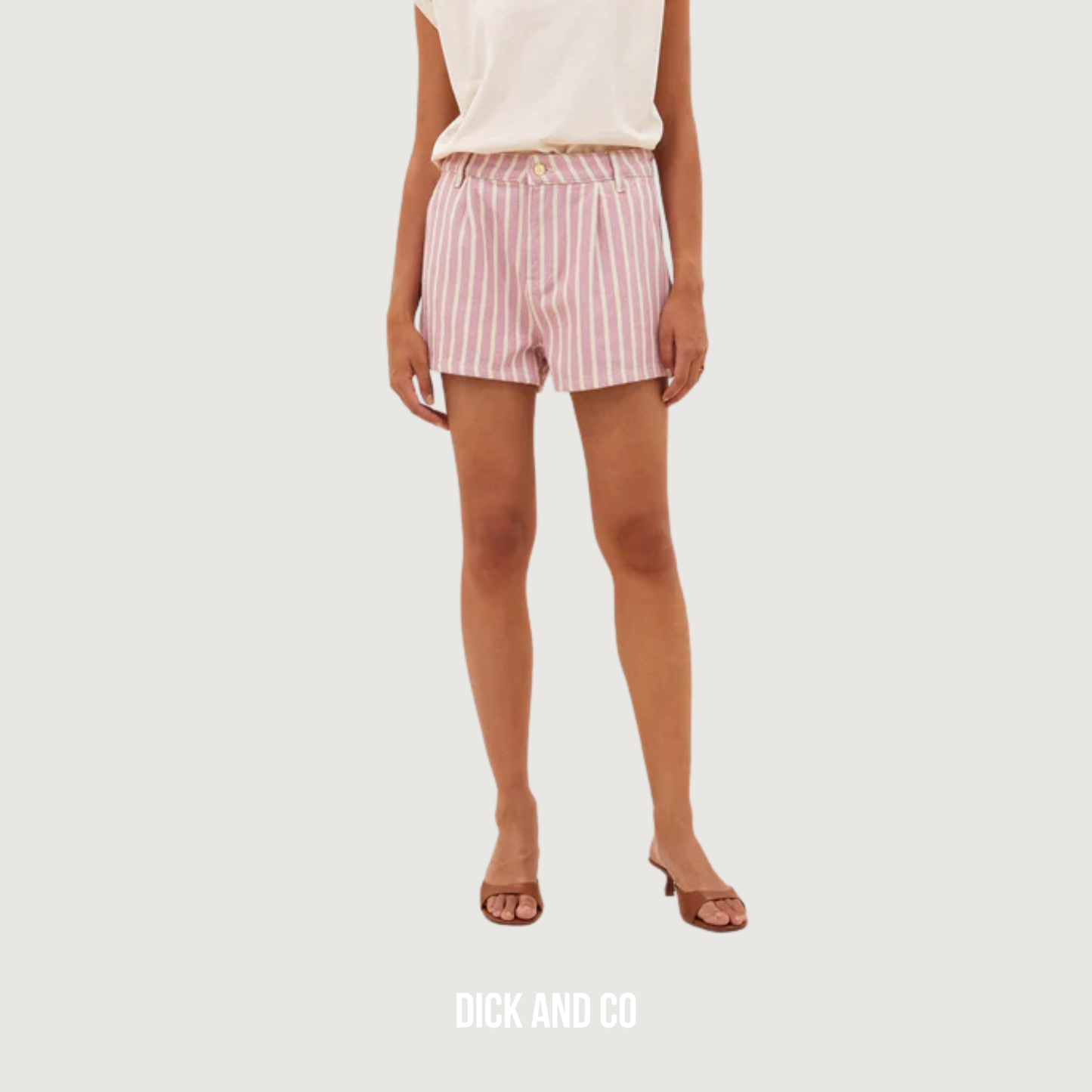 BY-BAR June Stripe short in de kleur roze (pink stripe)