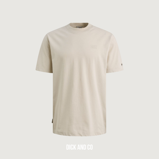 CAST IRON T-shirt van jersey met artwork op de rug in de kleur beige (silver birch)