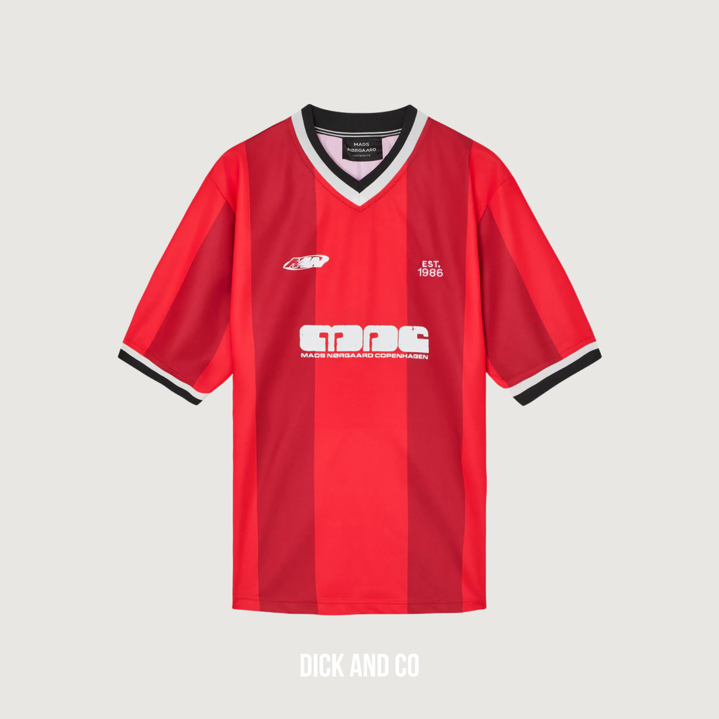 MADS NORGAARD Sport Football Tee t-shirt in de kleur rood (fiery red)