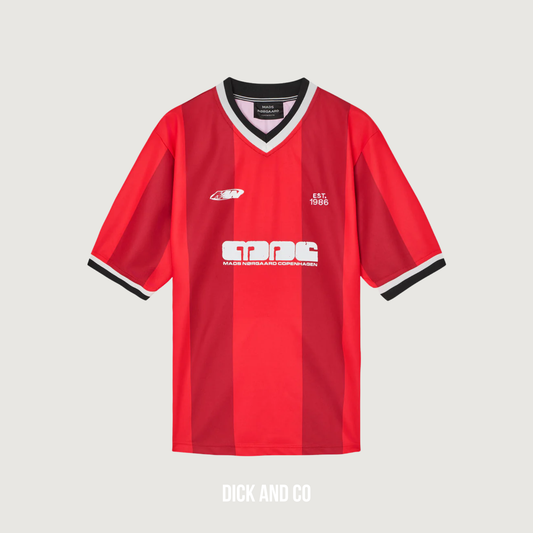 MADS NORGAARD Sport Football Tee t-shirt in de kleur rood (fiery red)