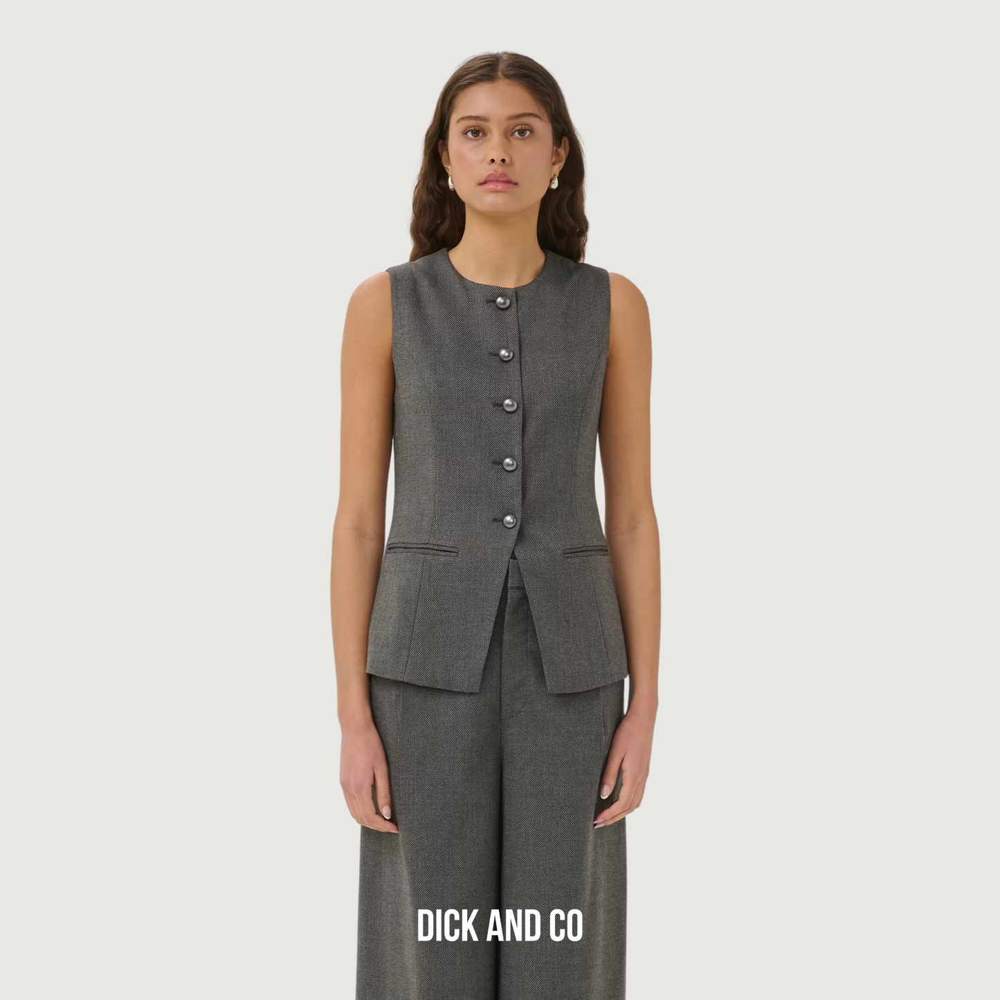 MY ESSENTIAL WARDROBE MWDina vest gilet in de kleur grijs (dark grey melange)