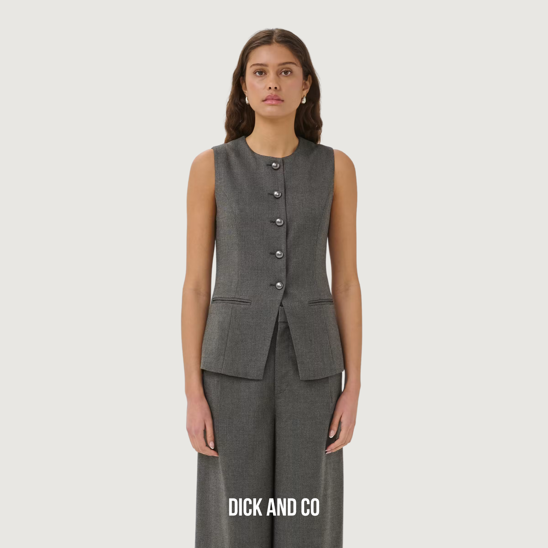 MY ESSENTIAL WARDROBE MWDina vest gilet in de kleur grijs (dark grey melange)